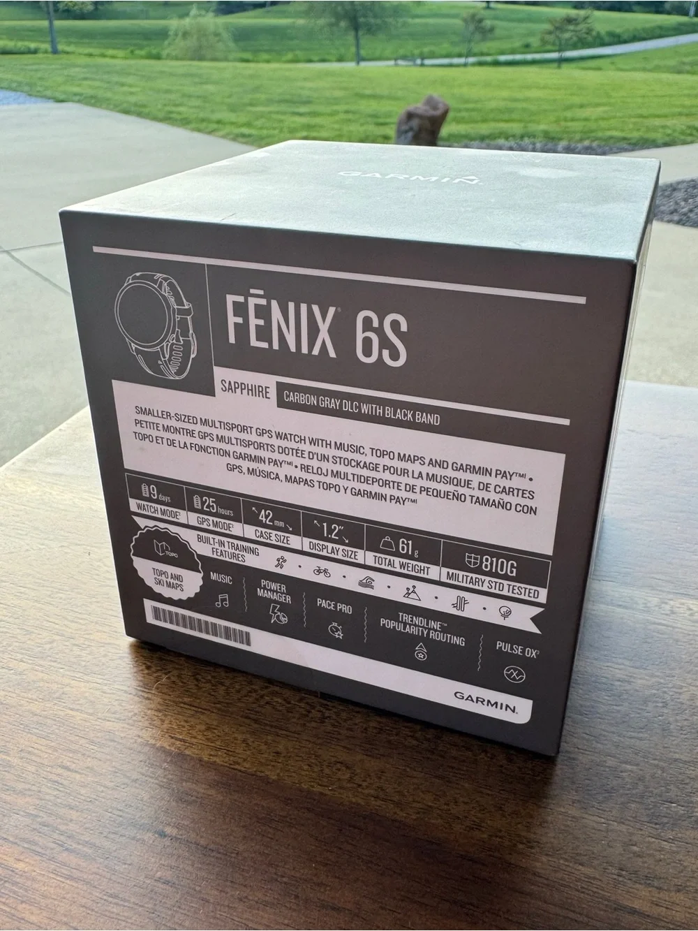 Garmin Fenix 6S Boxed GPS Sports Watch - Black
